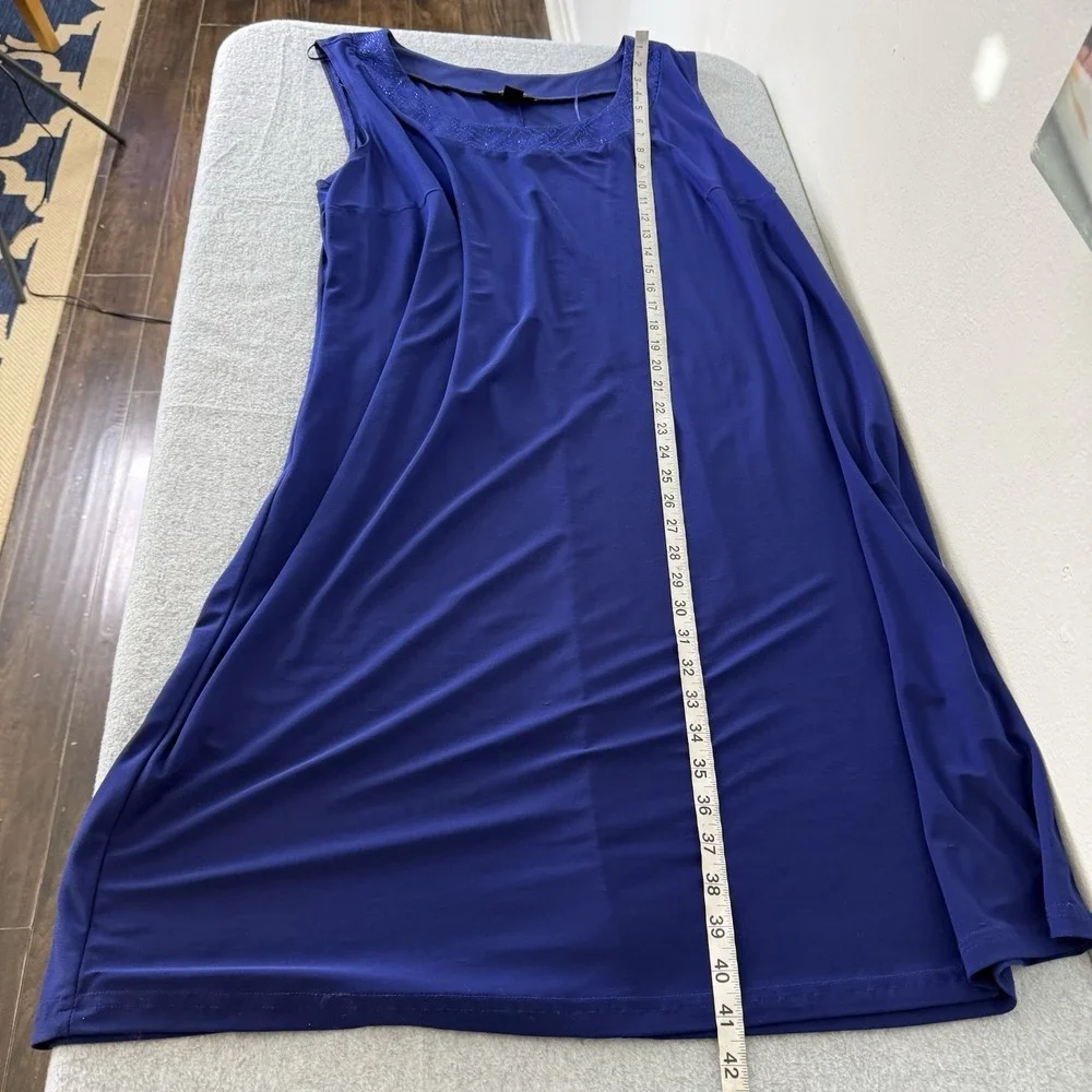 New‎ R And M Richard's Royal Blue Sheer 3/4 Sleeve Jacket And Dress Womens 1X